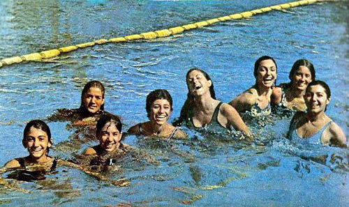 Hot persian girls swimming