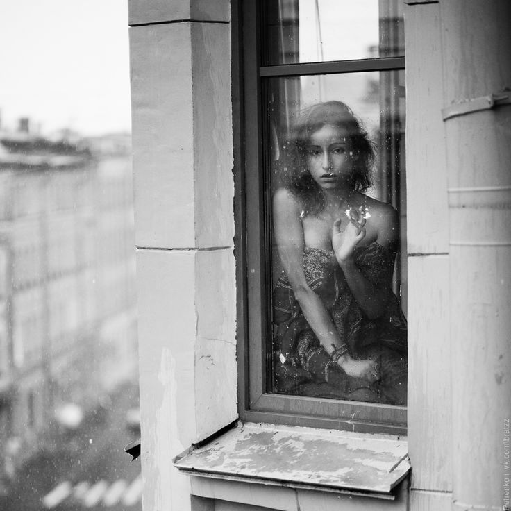 Creeping through window girl