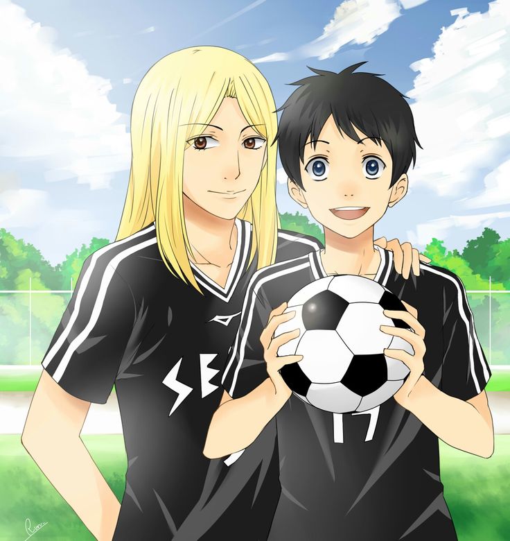 Anime girl with soccer ball
