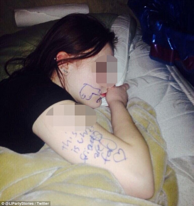 Drunk girls passed out teen