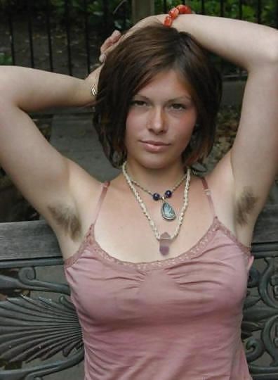 Mature woman with hairy armpits
