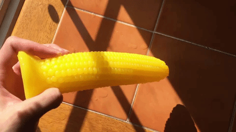 Homemade corn cob dildo