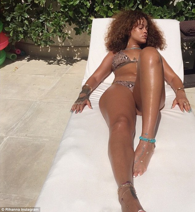 Rihanna barbados see thru bikini