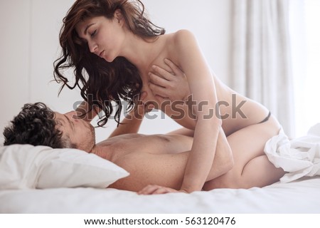 Sex romantic couple kissing
