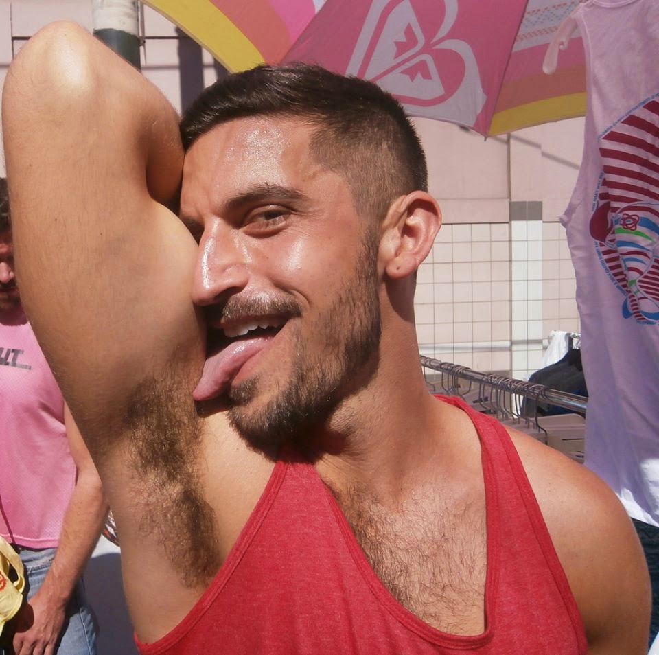 Gay men licking armpits