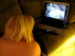 Slut wife watching porn