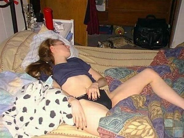 Drunk girls passed out teen