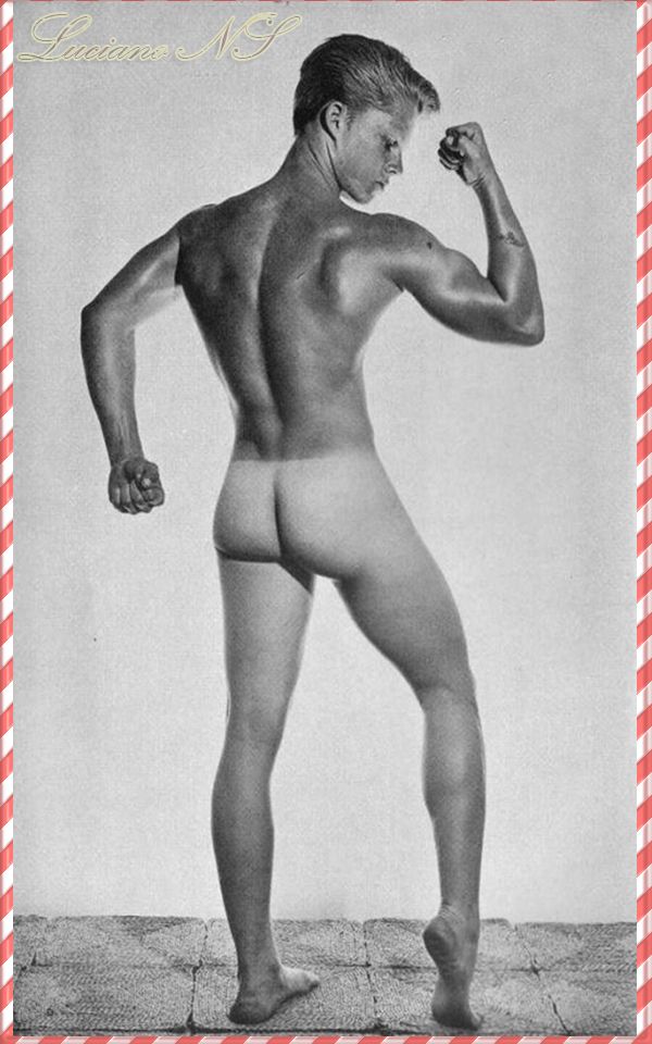 Vintage male nude muscle men