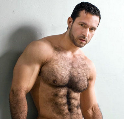 Handsome naked hairy gay men
