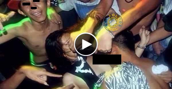 Drunk girl abused at party