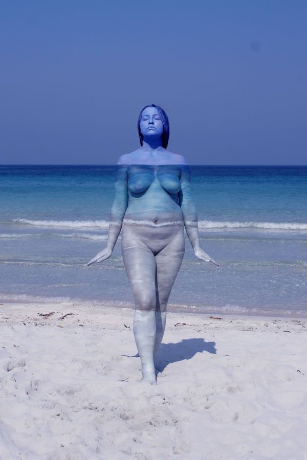 Met art nude body painting