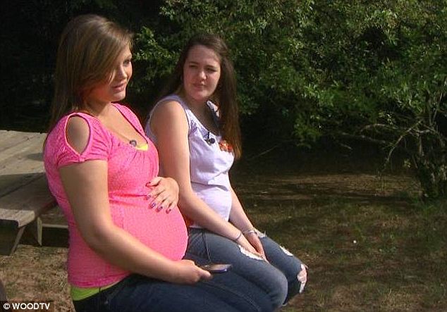 Pregnant teen belly