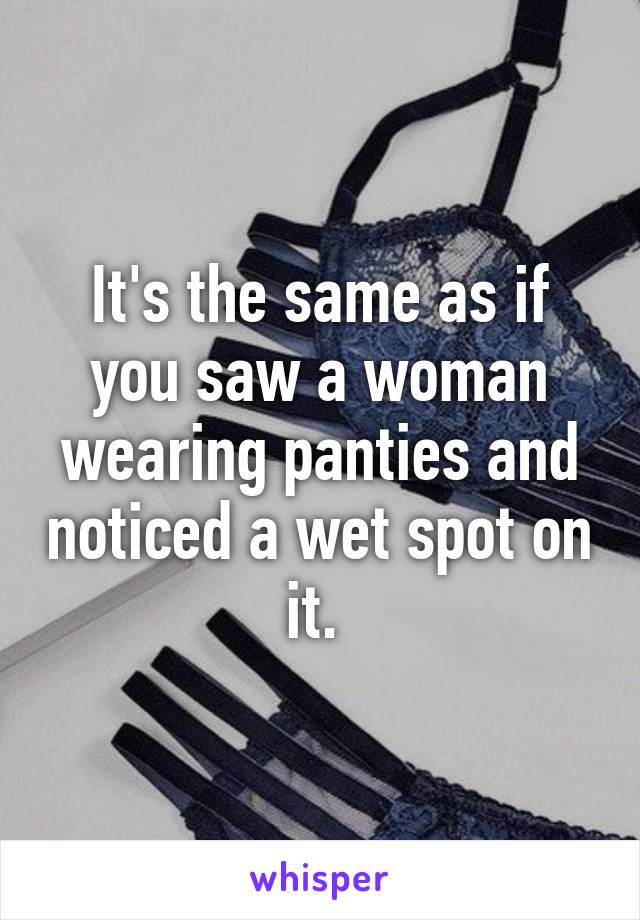 Girl wet spot panties