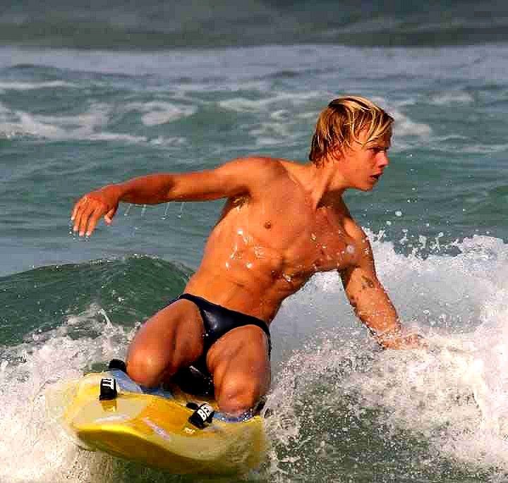 Blonde twink surfer boys