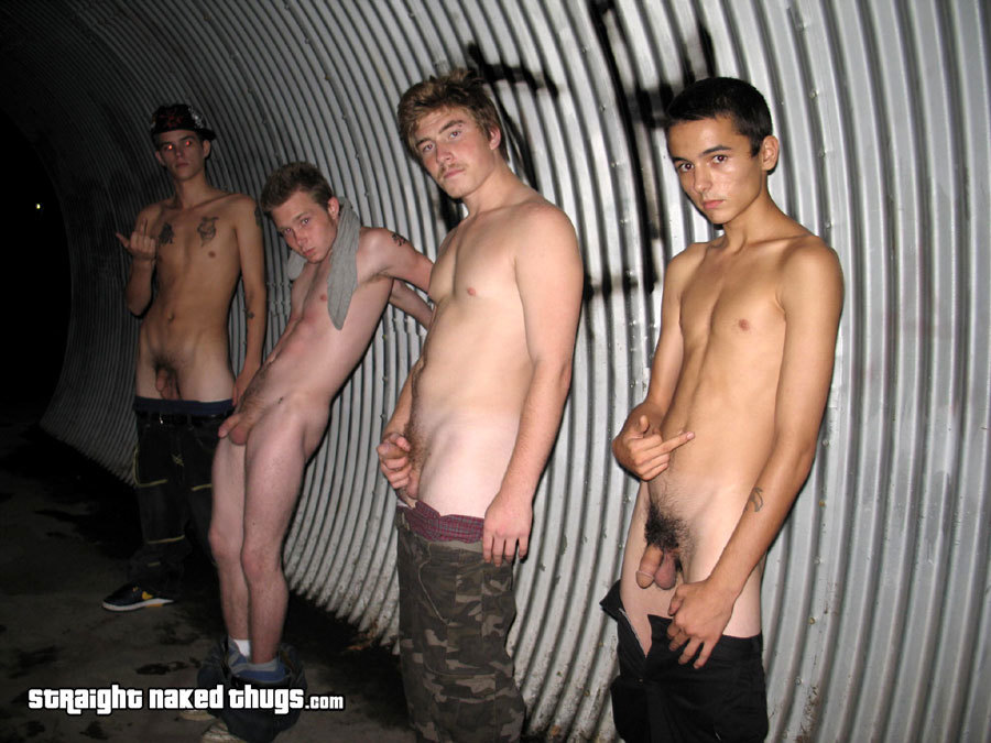 Straight naked thugs
