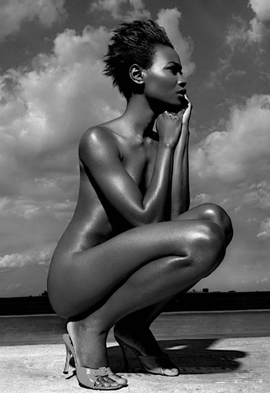 Beautiful nude black models