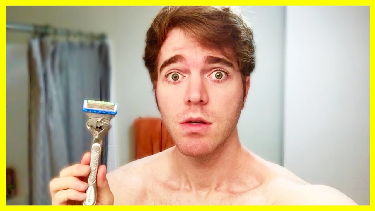 Naked men body shaving