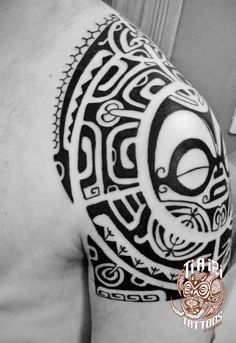 Polynesian shoulder tattoo designs