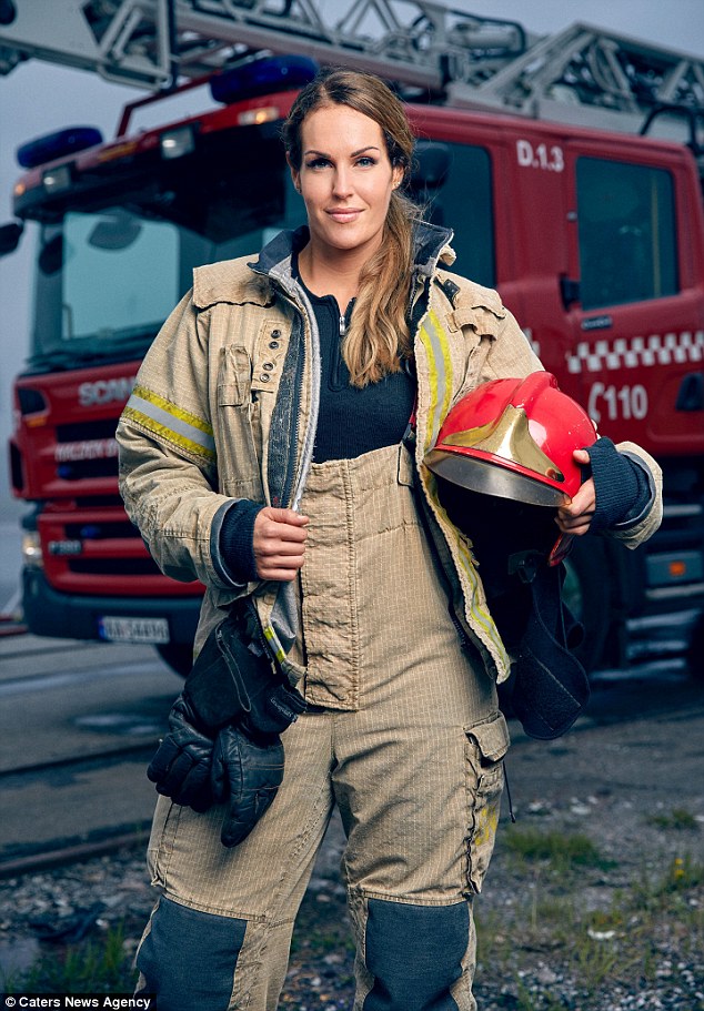 Nude women female firefighter