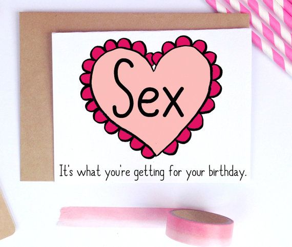 Sexy birthday greeting card for him