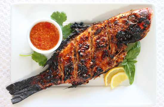 Grilled whole red snapper recipe