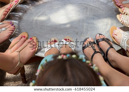 Painted teen feet