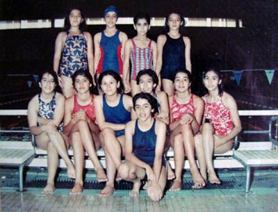 Hot persian girls swimming